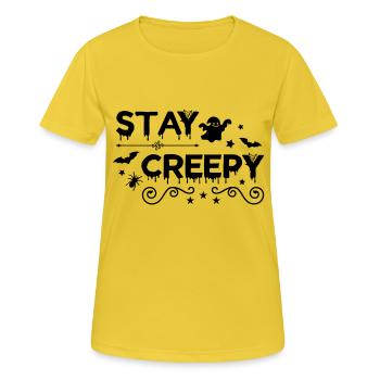 stay creepy - Women's Breathable T-Shirt - sunshine - Front - AI Model Female 172 dark (172cm)