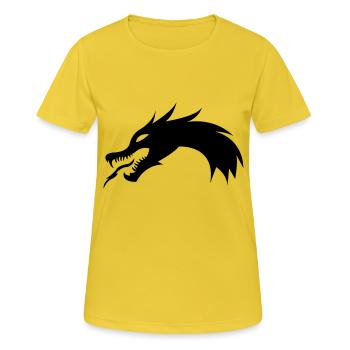 Dragon - Frauen T-Shirt atmungsaktiv - Sonnengelb - Vorne - AI Model Female 172 dark (172cm)