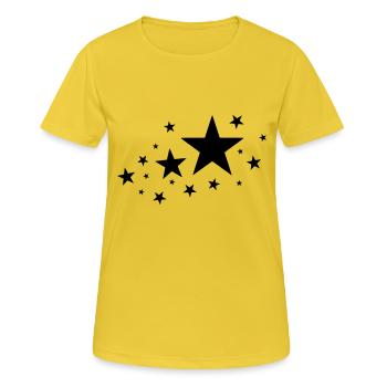 Stars Stars - Women's Breathable T-Shirt - sunshine - Front - AI Model Female 172 dark (172cm)