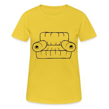 Canapé Canapé Salon Meubles - T-shirt respirant Femme - jaune soleil - Devant - AI Model Female 172 dark (172cm)