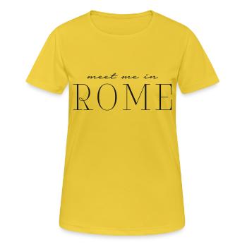 Meet me in Rome - Women's Breathable T-Shirt - sunshine - Front - AI Model Female 172 dark (172cm)