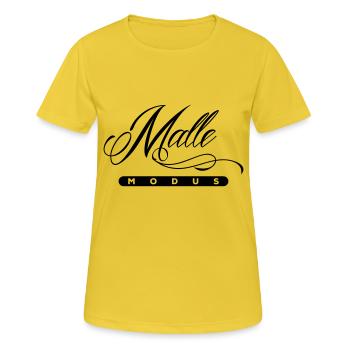 malle modus - Frauen T-Shirt atmungsaktiv - Sonnengelb - Vorne - AI Model Female 172 dark (172cm)