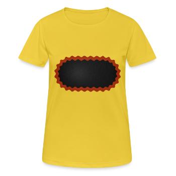 Fahrrad Flicken Original - Frauen T-Shirt atmungsaktiv - Sonnengelb - Vorne - AI Model Female 172 dark (172cm)