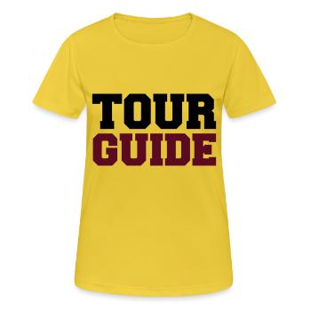 tour-guide - Frauen T-Shirt atmungsaktiv - Sonnengelb - Vorne - AI Model Female 172 dark (172cm)