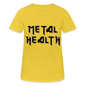 Metal Health - Frauen T-Shirt atmungsaktiv - Sonnengelb - Vorne - AI Model Female 172 dark (172cm)