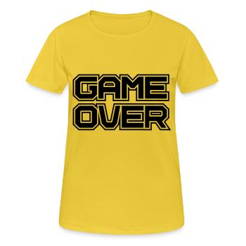 Game over - T-shirt respirant Femme - jaune soleil - Devant - AI Model Female 172 dark (172cm)