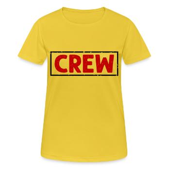 Crew - Frauen T-Shirt atmungsaktiv - Sonnengelb - Vorne - AI Model Female 172 dark (172cm)