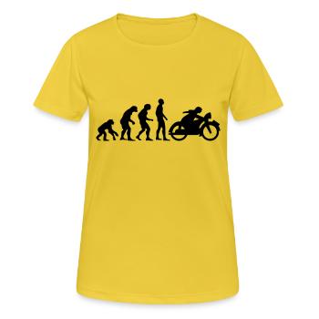 moteur évolutif 1 - T-shirt respirant Femme - jaune soleil - Devant - AI Model Female 172 dark (172cm)