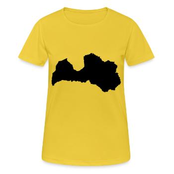 Lettonie Lettonie - T-shirt respirant Femme - jaune soleil - Devant - AI Model Female 172 dark (172cm)