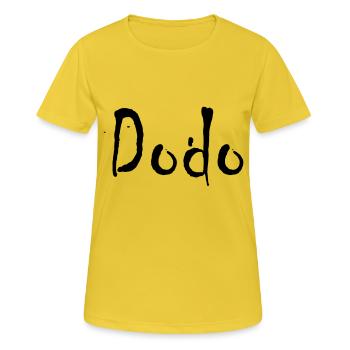 dodo - Frauen T-Shirt atmungsaktiv - Sonnengelb - Vorne - AI Model Female 172 dark (172cm)