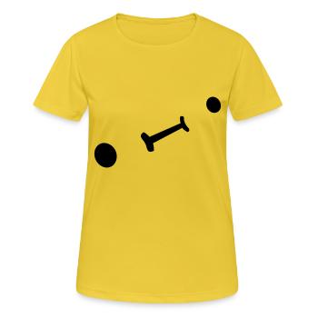 Un simple visage de douceur - T-shirt respirant Femme - jaune soleil - Devant - AI Model Female 172 dark (172cm)