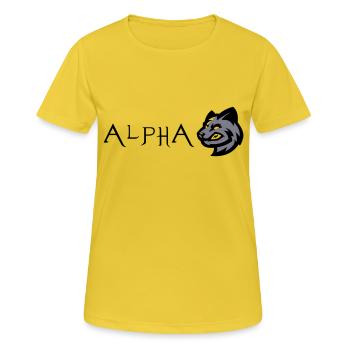 Louve Loup Alpha - T-shirt respirant Femme - jaune soleil - Devant - AI Model Female 172 dark (172cm)