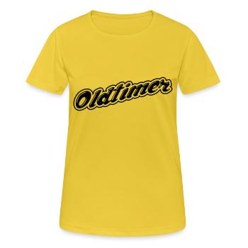 Oldtimer - Frauen T-Shirt atmungsaktiv - Sonnengelb - Vorne - AI Model Female 172 dark (172cm)