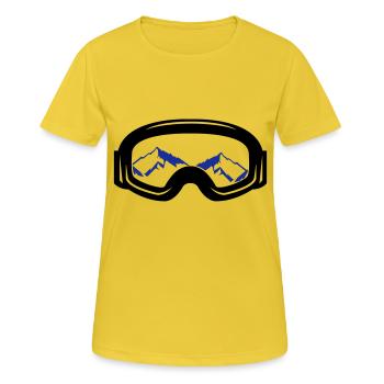 ski goggles - Women's Breathable T-Shirt - sunshine - Front - AI Model Female 172 dark (172cm)