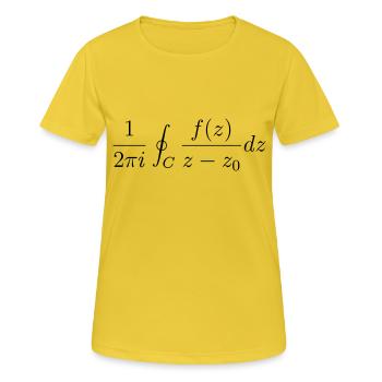 Cauchy Theorem - Frauen T-Shirt atmungsaktiv - Sonnengelb - Vorne - AI Model Female 172 dark (172cm)