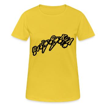 royal flush - T-shirt respirant Femme - jaune soleil - Devant - AI Model Female 172 dark (172cm)