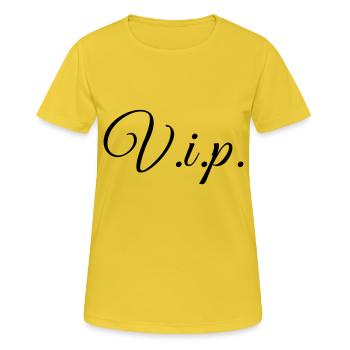 V.i.p. very important person - Women's Breathable T-Shirt - sunshine - Front - AI Model Female 172 dark (172cm)