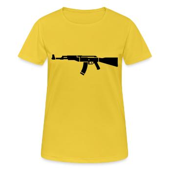 AK 47 - Women's Breathable T-Shirt - sunshine - Front - AI Model Female 172 dark (172cm)