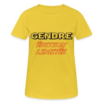 Limited edition GENDRE - Women's Breathable T-Shirt - sunshine - Front - AI Model Female 172 dark (172cm)