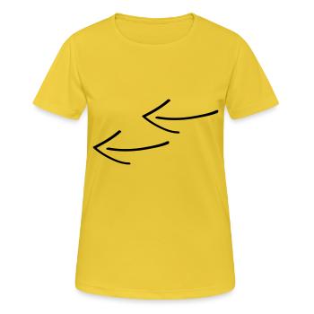 Pfeile - Frauen T-Shirt atmungsaktiv - Sonnengelb - Vorne - AI Model Female 172 dark (172cm)