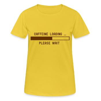 caffeine - T-shirt respirant Femme - jaune soleil - Devant - AI Model Female 172 dark (172cm)