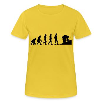 Roofers: Evolution of Roofer's - Women's Breathable T-Shirt - sunshine - Front - AI Model Female 172 dark (172cm)