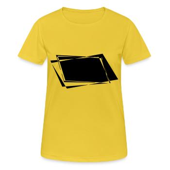 Skewed Background - Women's Breathable T-Shirt - sunshine - Front - AI Model Female 172 dark (172cm)