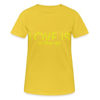 Love is in the Air | Love is in the air - Women's Breathable T-Shirt - sunshine - Front - AI Model Female 172 dark (172cm)