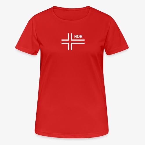 Norsk taktisk flagga Norge - NOR (negativ) - Andningsaktiv T-shirt dam