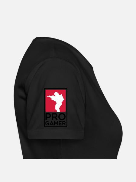 Progamer - Frauen T-Shirt atmungsaktiv - Schwarz - Rechts