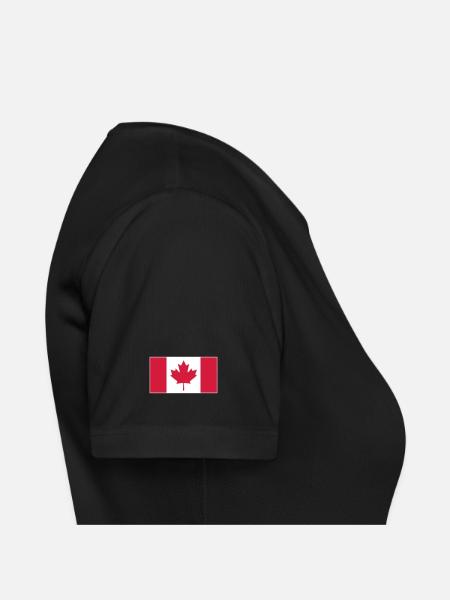 Kanada Flagge - Frauen T-Shirt atmungsaktiv - Schwarz - Rechts