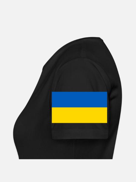 Drapeau ukrainien BleuHarmonie jaune - T-shirt respirant Femme - noir - Gauche