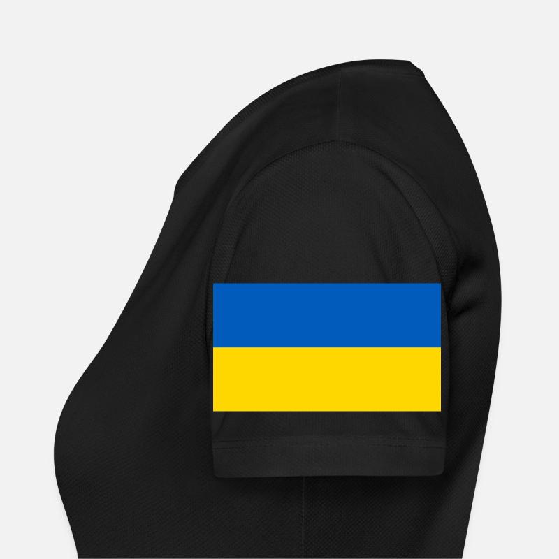 Drapeau ukrainien BleuHarmonie jaune T-shirt respirant Femme