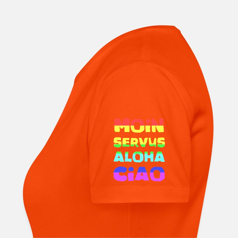 Rainbow lettering Aloha Ciao Women's Breathable T-Shirt