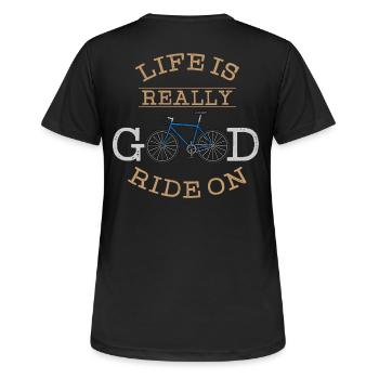 cycle - Women's Breathable T-Shirt - black - Back - AI Model Female 172 light (172cm)