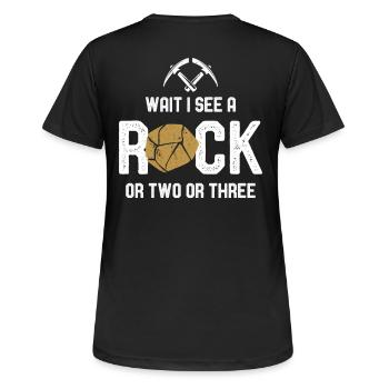 Geologie Geologe Steine Geschenk - Frauen T-Shirt atmungsaktiv - Schwarz - Hinten - AI Model Female 172 light (172cm)