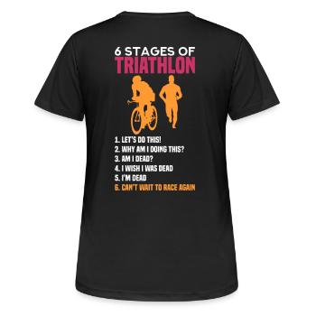 Triathlon - T-shirt respirant Femme - noir - Dos - AI Model Female 172 light (172cm)