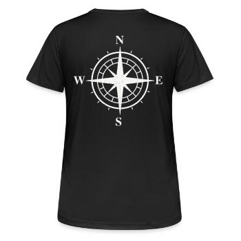 compass - Women's Breathable T-Shirt - black - Back - AI Model Female 172 light (172cm)