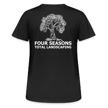 Aménagement paysager total quatre saisons - T-shirt respirant Femme - noir - Dos - AI Model Female 172 light (172cm)