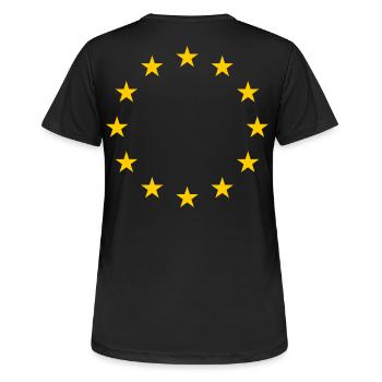L’Europe - T-shirt respirant Femme - noir - Dos - AI Model Female 172 light (172cm)
