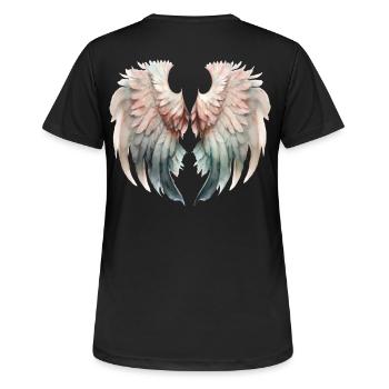 Ailes Pastel Envolée Douce - T-shirt respirant Femme - noir - Dos - AI Model Female 172 light (172cm)