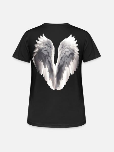 Ailes d’ange - T-shirt respirant Femme - noir