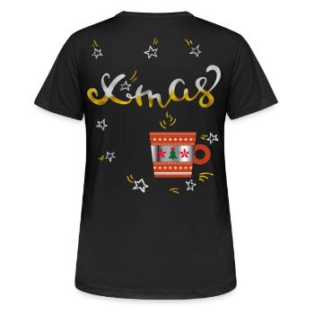 Advent Kaffee - Frauen T-Shirt atmungsaktiv - Schwarz - Hinten - AI Model Female 172 light (172cm)