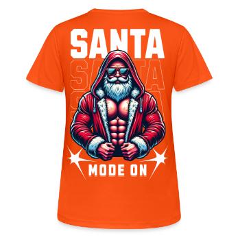 Santa Mode On - Women's Breathable T-Shirt - neon orange - Back - AI Model Female 172 dark (172cm)