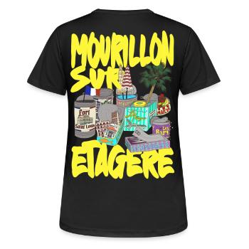 Mourillon auf dem Regal Toulon - Frauen T-Shirt atmungsaktiv - Schwarz - Hinten - AI Model Female 172 light (172cm)