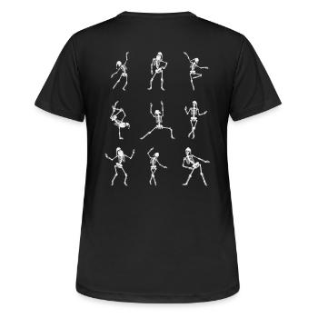 Dynamic dance silhouettes - Women's Breathable T-Shirt - black - Back - AI Model Female 172 light (172cm)