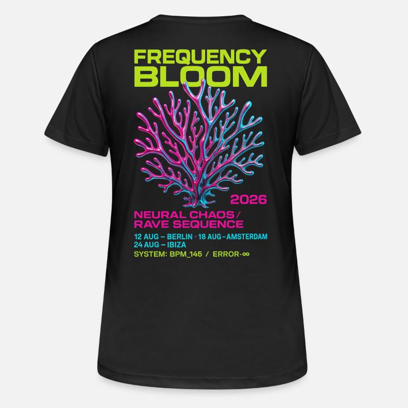 Frequency Bloom - Women's Breathable T-Shirt - black