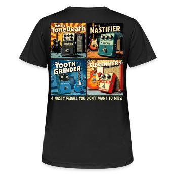 4 imaginary distortion pedals - Women's Breathable T-Shirt - black - Back - AI Model Female 172 light (172cm)
