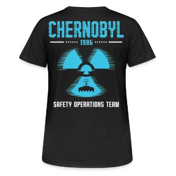 Chernobyl Safety Operation Team - Funny Chernobyl  - Women's Breathable T-Shirt - black - Back - AI Model Female 172 light (172cm)