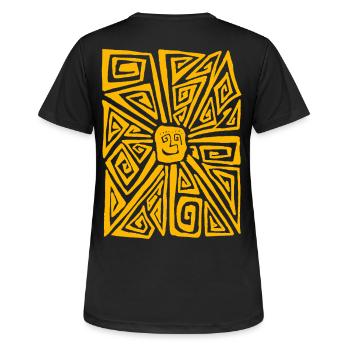 STRANGE SUN  - T-shirt respirant Femme - noir - Dos - AI Model Female 172 light (172cm)